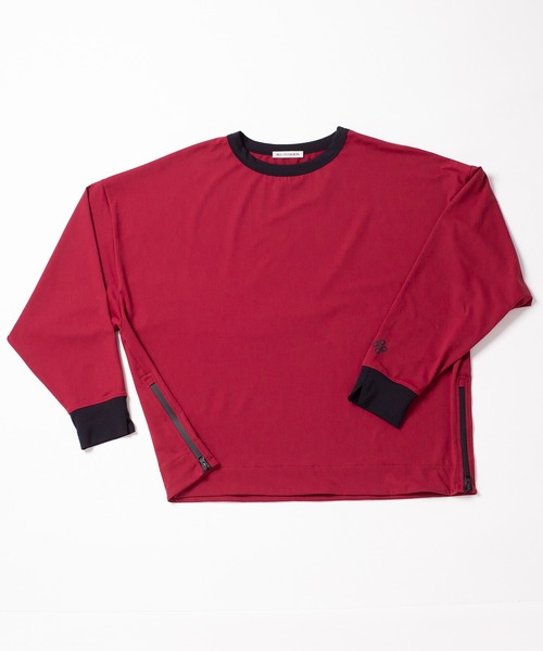 ALL OCCASION（オールオケーション）の「Side waterproof zip long sleeves tee（Tシャツ/カットソー・レディース・ボルドー/ベージュ/ブラック/オフホワイト・L-XL/S-M）」の8枚目の写真