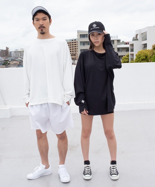 ALL OCCASION（オールオケーション）の「Side waterproof zip long sleeves tee（Tシャツ/カットソー・レディース・ボルドー/ベージュ/ブラック/オフホワイト・L-XL/S-M）」の11枚目の写真