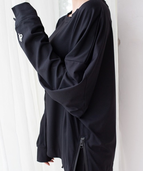 ALL OCCASION（オールオケーション）の「Side waterproof zip long sleeves tee（Tシャツ/カットソー・レディース・ボルドー/ベージュ/ブラック/オフホワイト・L-XL/S-M）」の14枚目の写真