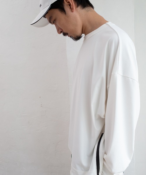 ALL OCCASION（オールオケーション）の「Side waterproof zip long sleeves tee（Tシャツ/カットソー・レディース・ボルドー/ベージュ/ブラック/オフホワイト・L-XL/S-M）」の15枚目の写真
