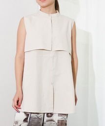 Per sist ence | Per sist ence/パーシエンス　ケープ付き ノースリーブシャツ(シャツ/ブラウス)