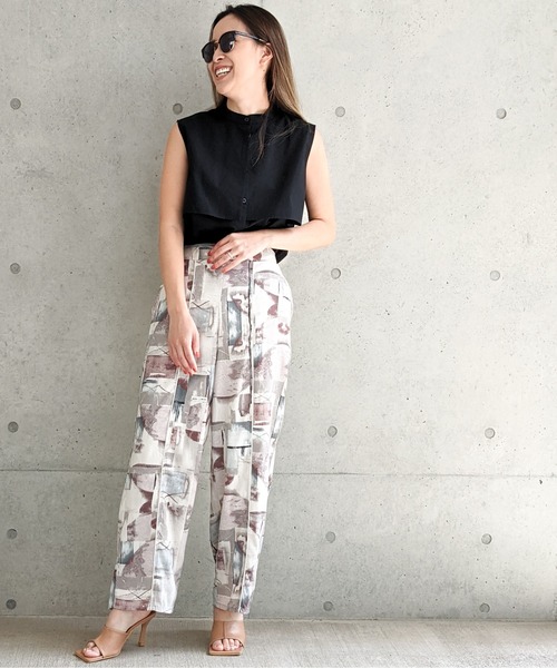 Per sist ence（パーシエンス）の「Per sist ence/パーシエンス　ケープ付き ノースリーブシャツ（シャツ/ブラウス・レディース・ベージュ/オフホワイト/ブラック・FREE）」の19枚目の写真