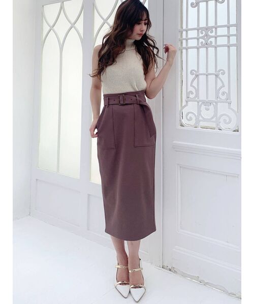 RESEXXY（リゼクシー）の「ベルト付ペンシルスカート（スカート・レディース・ブラック/ベージュ/ブラウン/その他1・FREE）」の11枚目の写真