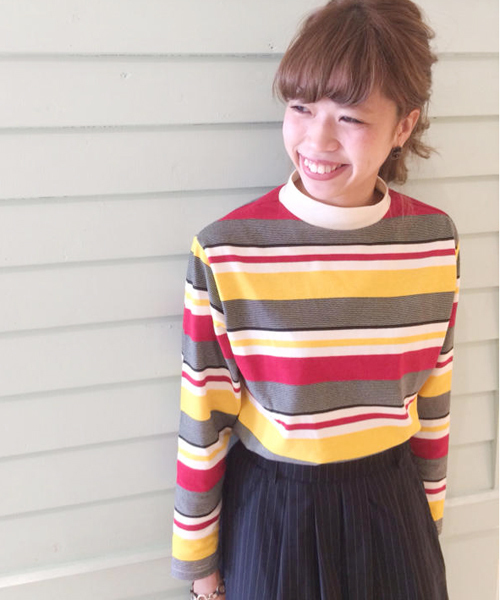 Kastane(カスタネ)の「【Kastane】ハイネックプルオーバー(Tシャツ/カットソー・レディース・ローズ/ネイビー・FREE)」の1枚目の写真