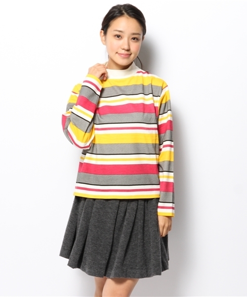 Kastane(カスタネ)の「【Kastane】ハイネックプルオーバー(Tシャツ/カットソー・レディース・ローズ/ネイビー・FREE)」の3枚目の写真