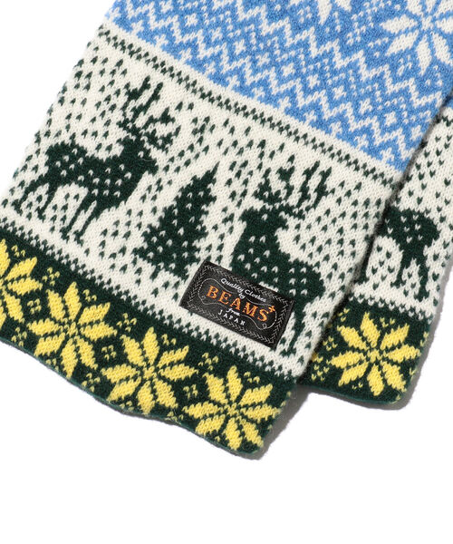 BEAMS PLUS（ビームスプラス）の「BEAMS PLUS / ジャカードノルディックマフラー オレンジ ブルー（マフラー・メンズ・その他/その他1・ONE SIZE）」の10枚目の写真