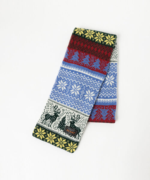 BEAMS PLUS（ビームスプラス）の「BEAMS PLUS / ジャカードノルディックマフラー オレンジ ブルー（マフラー・メンズ・その他/その他1・ONE SIZE）」の15枚目の写真