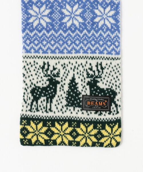 BEAMS PLUS（ビームスプラス）の「BEAMS PLUS / ジャカードノルディックマフラー オレンジ ブルー（マフラー・メンズ・その他/その他1・ONE SIZE）」の16枚目の写真