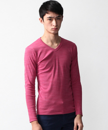 ABAHOUSE | ﾄﾘｯｷｰ杢ﾌﾗｲｽ Vﾈｯｸ(Tシャツ/カットソー)