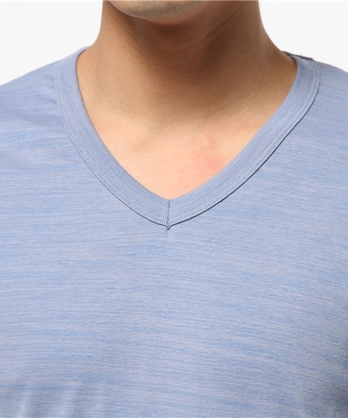 ABAHOUSE（アバハウス）の「トリッキーフライスVネックTシャツ（Tシャツ/カットソー・メンズ・ピンク/キャメル/サックスブルー/カーキ・3/2/4）」の8枚目の写真