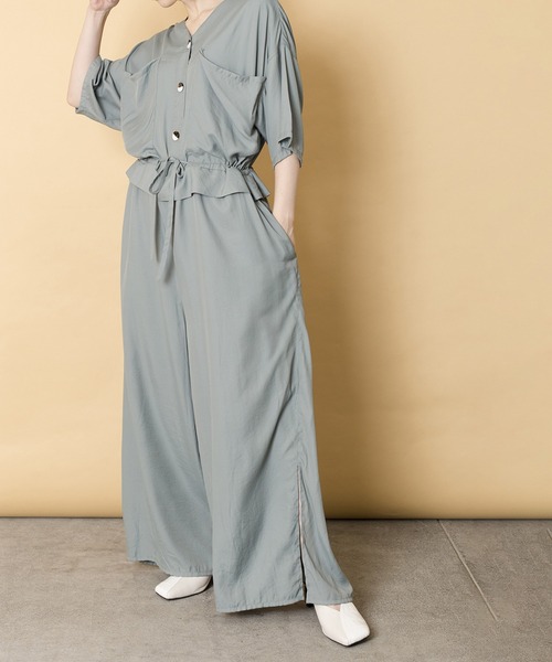 OSMOSIS（オズモーシス）の「ビッグポケットオールインワン（つなぎ/オールインワン・レディース・ブラック/ベージュ/グレー系その他・ONE SIZE）」の15枚目の写真