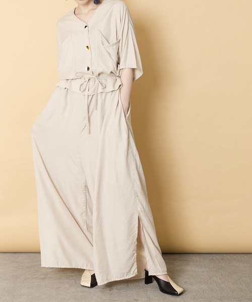 OSMOSIS（オズモーシス）の「ビッグポケットオールインワン（つなぎ/オールインワン・レディース・ブラック/ベージュ/グレー系その他・ONE SIZE）」の18枚目の写真