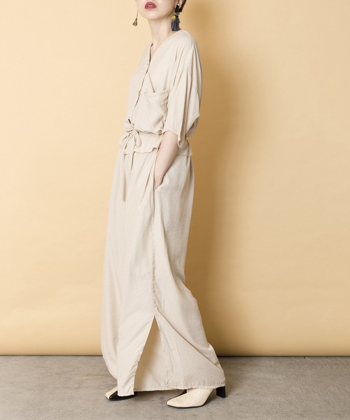 OSMOSIS（オズモーシス）の「ビッグポケットオールインワン（つなぎ/オールインワン・レディース・ブラック/ベージュ/グレー系その他・ONE SIZE）」の20枚目の写真