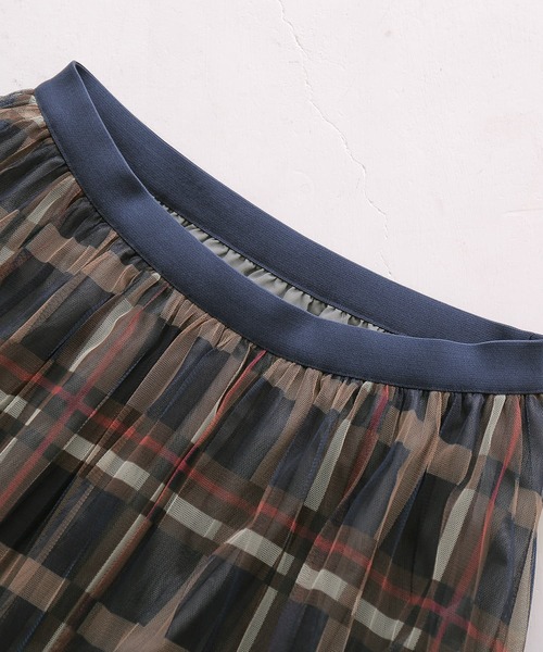 osharewalker（オシャレウォーカー）の「【廃盤】『チュールチェックプリーツスカート』（スカート・レディース・ピンク/ブラック/ネイビー・FREE）」の18枚目の写真