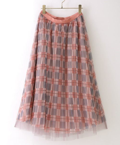 osharewalker（オシャレウォーカー）の「【廃盤】『チュールチェックプリーツスカート』（スカート・レディース・ピンク/ブラック/ネイビー・FREE）」の22枚目の写真