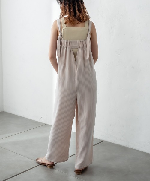 mystic（ミスティック）の「ストライプサロペット（サロペット/オーバーオール・レディース・パープル/ベージュ・FREE）」の18枚目の写真