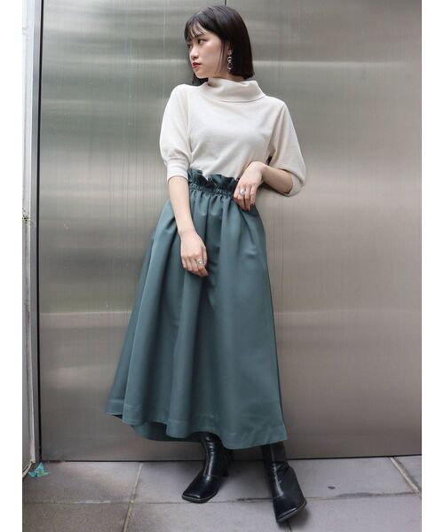 MURUA（ムルーア）の「パイルタッチハーフニット（ニット/セーター・レディース・パープル/ブラウン/アイボリー・FREE）」の7枚目の写真