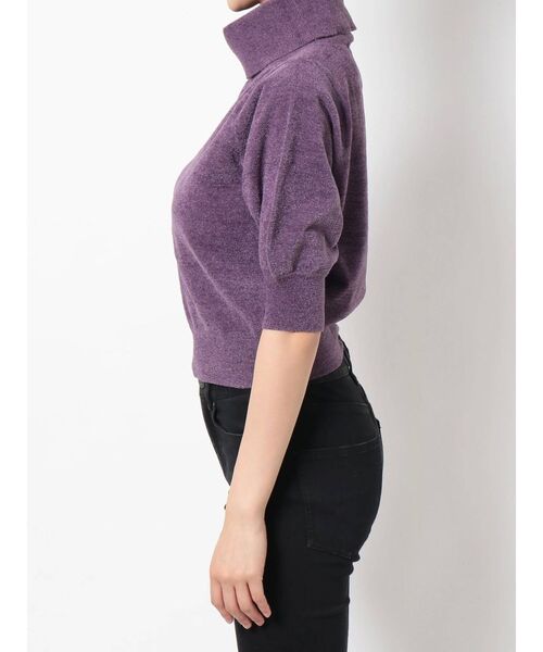 MURUA（ムルーア）の「パイルタッチハーフニット（ニット/セーター・レディース・パープル/ブラウン/アイボリー・FREE）」の12枚目の写真