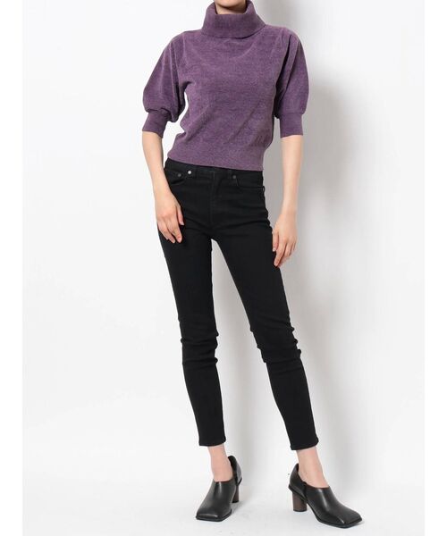 MURUA（ムルーア）の「パイルタッチハーフニット（ニット/セーター・レディース・パープル/ブラウン/アイボリー・FREE）」の17枚目の写真