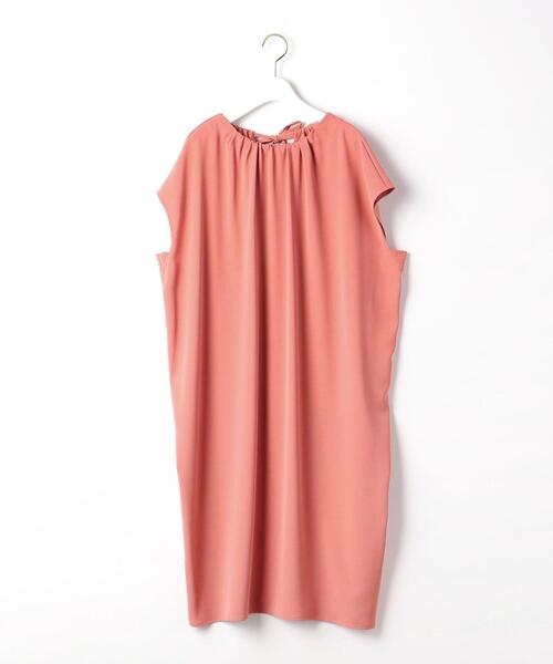 closet story（クローゼットストーリー）の「＜closet story（クローゼットストーリー）＞ネックギャザー フレンチスリーブ ワンピース -ウォッシャブル-（ワンピース・レディース・ブラック/ピンク・FREE）」の10枚目の写真