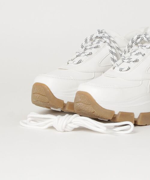 WEGO（ウィゴー）の「WEGO/デザインソールスニーカー（スニーカー・レディース・ブラック/ホワイト/ベージュ/ブラック系その他/ホワイト系その他/グレー・LARGE/MEDIUM）」の16枚目の写真