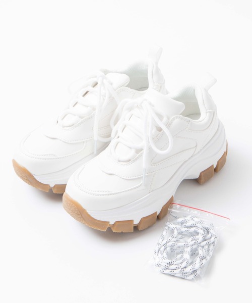 WEGO（ウィゴー）の「WEGO/デザインソールスニーカー（スニーカー・レディース・ブラック/ホワイト/ベージュ/ブラック系その他/ホワイト系その他/グレー・LARGE/MEDIUM）」の22枚目の写真