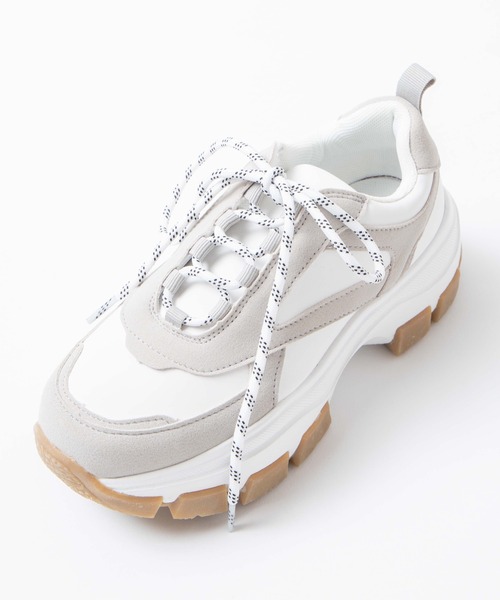 WEGO（ウィゴー）の「WEGO/デザインソールスニーカー（スニーカー・レディース・ブラック/ホワイト/ベージュ/ブラック系その他/ホワイト系その他/グレー・LARGE/MEDIUM）」の10枚目の写真