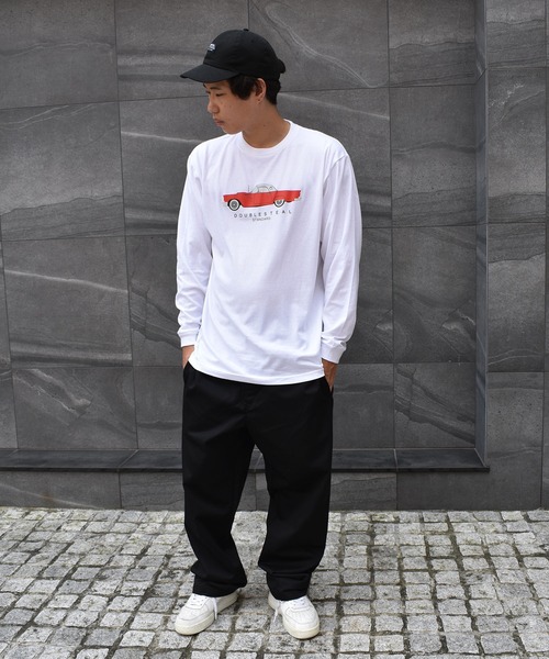DOUBLE STEAL（ダブルスティール）の「Classic Red Car 長袖Tシャツ（Tシャツ/カットソー・メンズ・ホワイト/ブラック/キャメル・MEDIUM/LARGE/X-LARGE/XX-LARGE）」の8枚目の写真