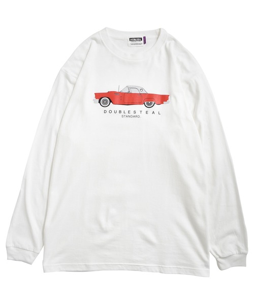 DOUBLE STEAL（ダブルスティール）の「Classic Red Car 長袖Tシャツ（Tシャツ/カットソー・メンズ・ホワイト/ブラック/キャメル・MEDIUM/LARGE/X-LARGE/XX-LARGE）」の16枚目の写真