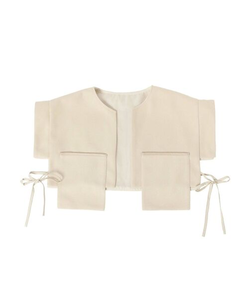 merry jenny（メリージェニー）の「サイドリボンベストcollar（付け襟・レディース・アイボリー/ブラック/ネイビー・FREE）」の8枚目の写真