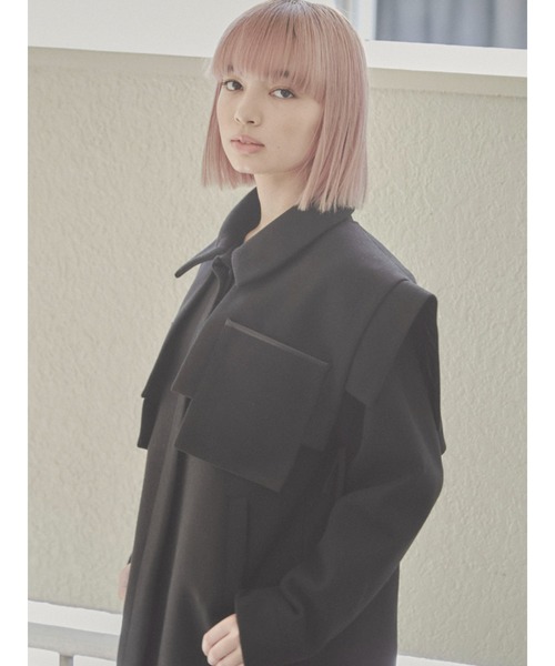 merry jenny（メリージェニー）の「サイドリボンベストcollar（付け襟・レディース・アイボリー/ブラック/ネイビー・FREE）」の2枚目の写真