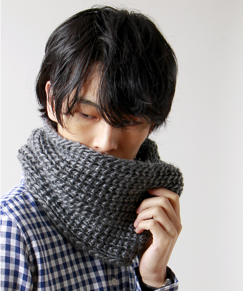 WEGO(ウィゴー)の「WEGO/プレーンスヌード(ストール/ショール・メンズ・オフホワイト/ネイビー/レッド/ワイン/グレー・FREE)」の3枚目の写真