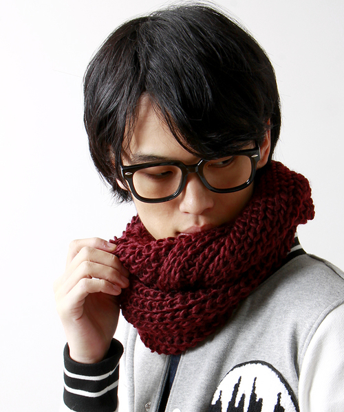 WEGO(ウィゴー)の「WEGO/プレーンスヌード(ストール/ショール・メンズ・オフホワイト/ネイビー/レッド/ワイン/グレー・FREE)」の5枚目の写真