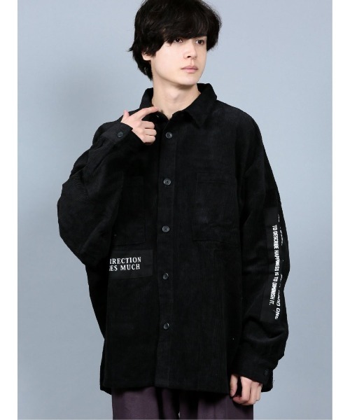 semantic design(セマンティックデザイン)の「セマンティックデザイン コーデュロイ CPO長袖シャツ(シャツ/ブラウス・メンズ・ブラック/ベージュ・MEDIUM/LARGE)」の2枚目の写真
