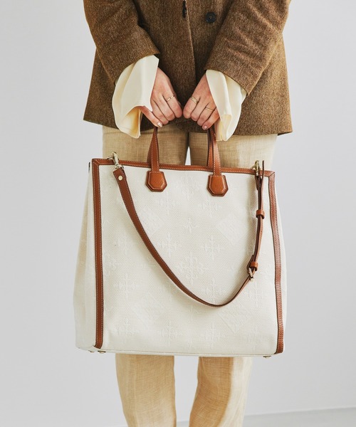 russet（ラシット）の「＜SHOPPER＞トートバッグL／刺し子ジャガード(CE-126)（トートバッグ・レディース・キナリ・FREE）」の18枚目の写真