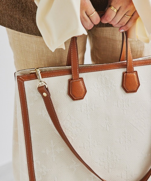 russet（ラシット）の「＜SHOPPER＞トートバッグL／刺し子ジャガード(CE-126)（トートバッグ・レディース・キナリ・FREE）」の17枚目の写真