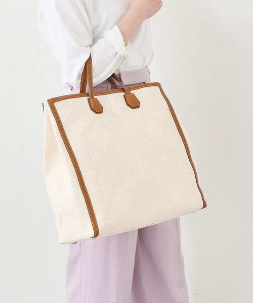 russet（ラシット）の「＜SHOPPER＞トートバッグL／刺し子ジャガード(CE-126)（トートバッグ・レディース・キナリ・FREE）」の21枚目の写真