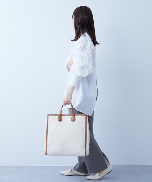 russet（ラシット）の「＜SHOPPER＞トートバッグL／刺し子ジャガード(CE-126)（トートバッグ・レディース・キナリ・FREE）」の22枚目の写真