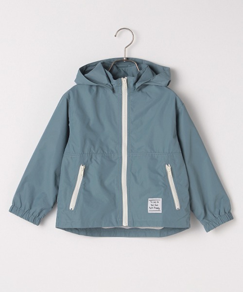 b・ROOM(ビールーム)の「無地マウンテンパーカ(マウンテンパーカー・キッズ・ネイビー/ブルーグレー/アイボリー/カーキ/ベージュ・100cm/120cm/90cm/110cm/130cm)」の3枚目の写真