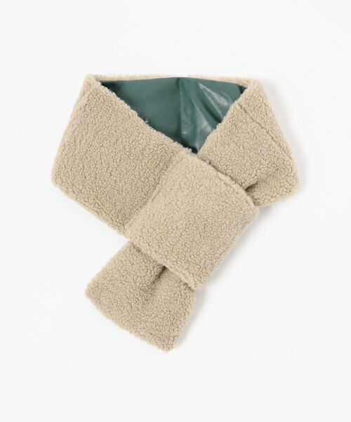 Ray BEAMS(レイビームス)の「Ray BEAMS / フェイクレザー 中綿 コンビ マフラー(マフラー・レディース・ブラック/グリーン・ONE SIZE)」の12枚目の写真