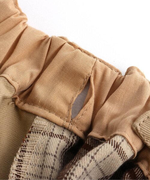 algy(アルジー)の「チェック切替ワンショルジャンスカ(ジャンパースカート・キッズ・ベージュ/ブラック・XX-SMALL/X-SMALL/SMALL/MEDIUM)」の8枚目の写真