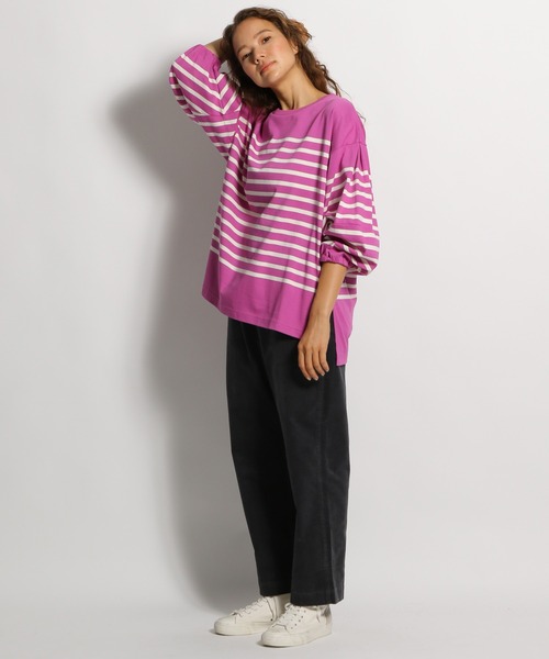 niko and...(ニコアンド)の「ボリュームランタン袖プルオーバー(Tシャツ/カットソー・レディース・グリーン/キャメル/パープル/ホワイト/ブラック/オフホワイト・LARGE/MEDIUM)」の11枚目の写真