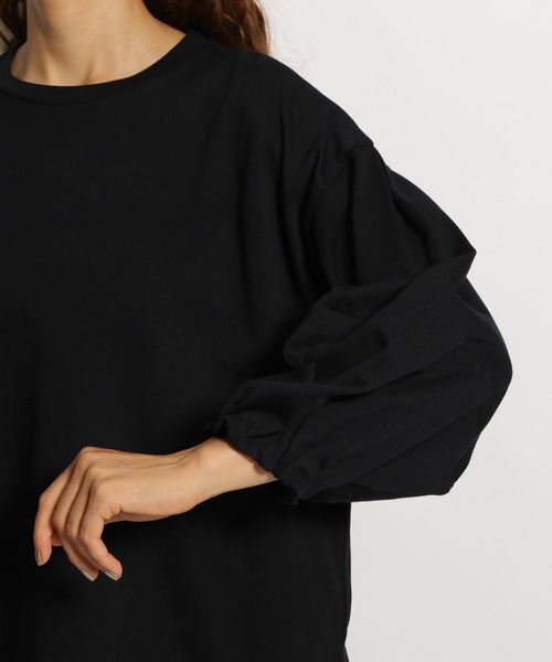 niko and...(ニコアンド)の「ボリュームランタン袖プルオーバー(Tシャツ/カットソー・レディース・グリーン/キャメル/パープル/ホワイト/ブラック/オフホワイト・LARGE/MEDIUM)」の17枚目の写真