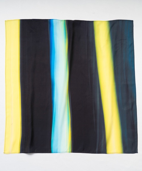 Wizzard（ウィザード）の「Wizzard ウィザード / SCARF グラフィックプリントスカーフ ストール / WAH22-002（ストール/ショール・メンズ・グリーン/イエロー×ブラック/ネイビー/ナチュラル・FREE）」の4枚目の写真