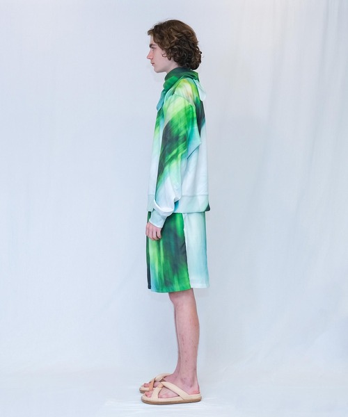 Wizzard（ウィザード）の「Wizzard ウィザード / SCARF グラフィックプリントスカーフ ストール / WAH22-002（ストール/ショール・メンズ・グリーン/イエロー×ブラック/ネイビー/ナチュラル・FREE）」の8枚目の写真