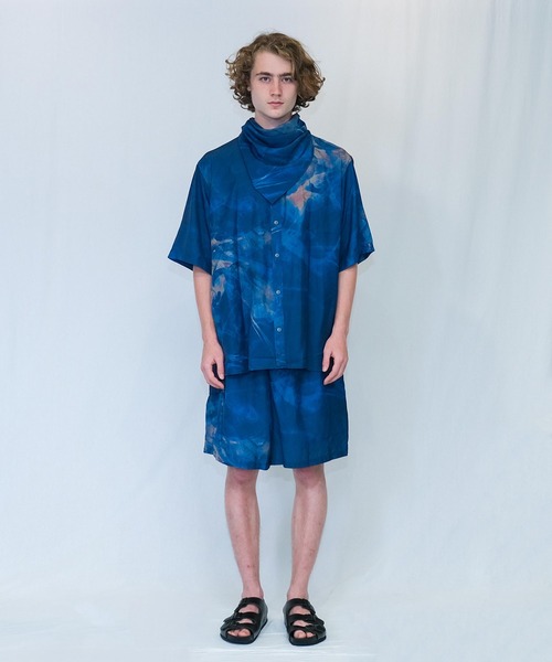 Wizzard（ウィザード）の「Wizzard ウィザード / SCARF グラフィックプリントスカーフ ストール / WAH22-002（ストール/ショール・メンズ・グリーン/イエロー×ブラック/ネイビー/ナチュラル・FREE）」の9枚目の写真