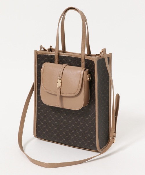 mysty woman(ミスティウーマン)の「モノグラムアウトミニバッグ 236643(トートバッグ・レディース・ベージュ/ブラウン/ダークブラウン/ライトベージュ・FREE)」の18枚目の写真