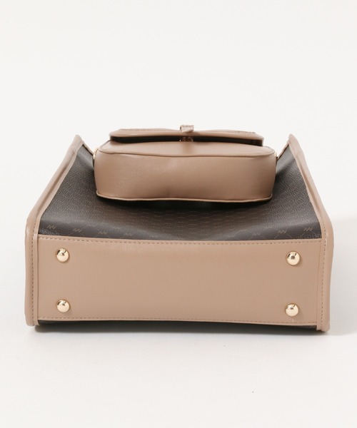 mysty woman(ミスティウーマン)の「モノグラムアウトミニバッグ 236643(トートバッグ・レディース・ベージュ/ブラウン/ダークブラウン/ライトベージュ・FREE)」の9枚目の写真