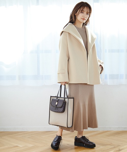 mysty woman(ミスティウーマン)の「モノグラムアウトミニバッグ 236643(トートバッグ・レディース・ベージュ/ブラウン/ダークブラウン/ライトベージュ・FREE)」の7枚目の写真