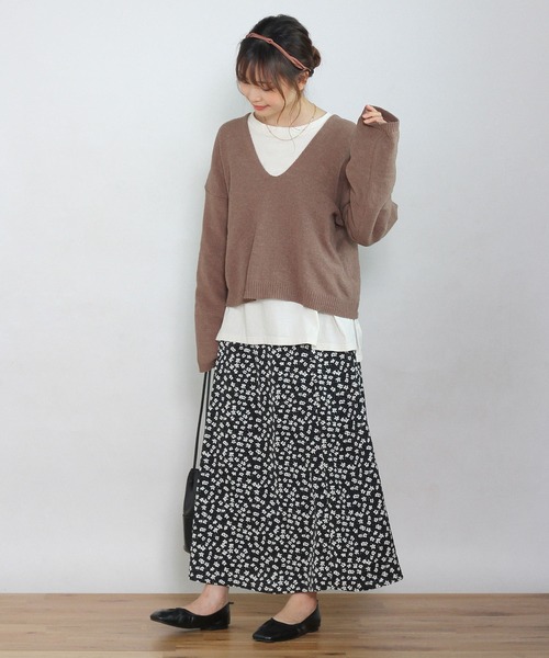 Crisp yours(クリスプユアーズ)の「【WEB限定】バックレースアップニット(ニット/セーター・レディース・ブラック/ブラウン/アイボリー/マスタード・FREE)」の16枚目の写真